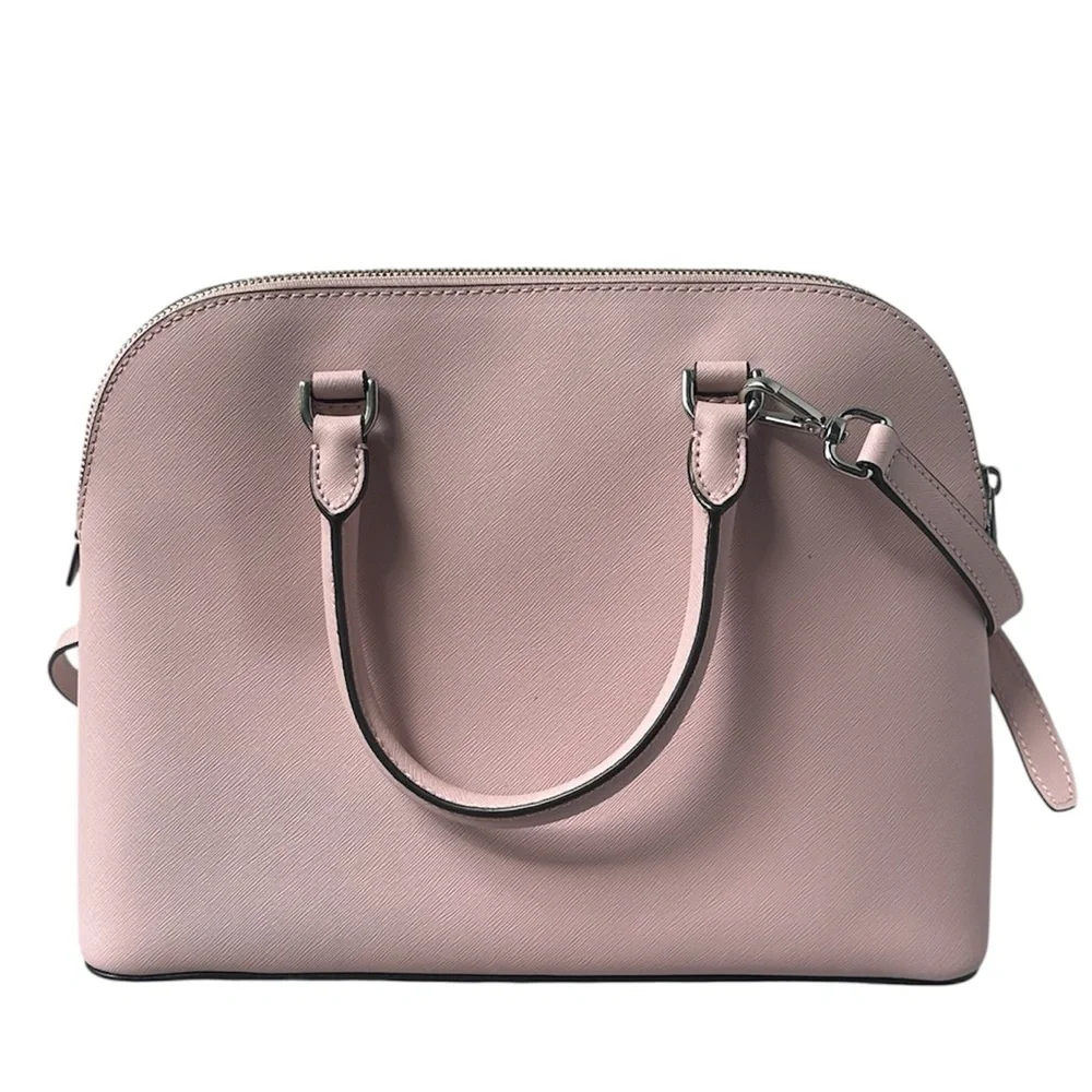 Michael Kors Blush Pink Saffiano Leather Dome Satchel Crossbody Bag - Picture 3 of 17